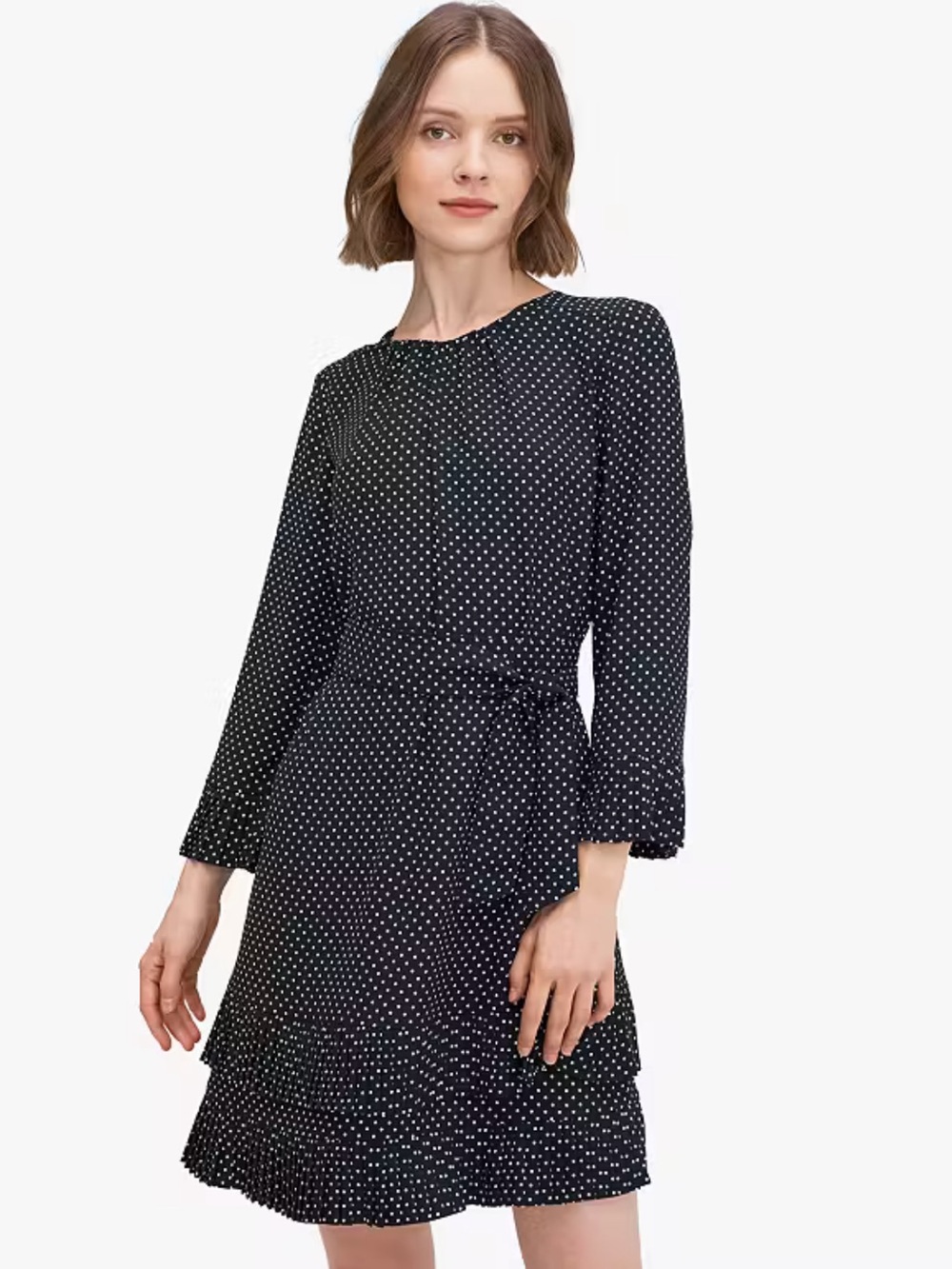 Kate Spade Black White Dainty Dot Dress Size 12